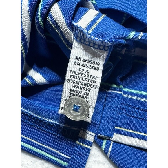 Straight Down Performance Polo Golf Shirt Men's XL Striped Bird LOGO* - Picture 7 of 9